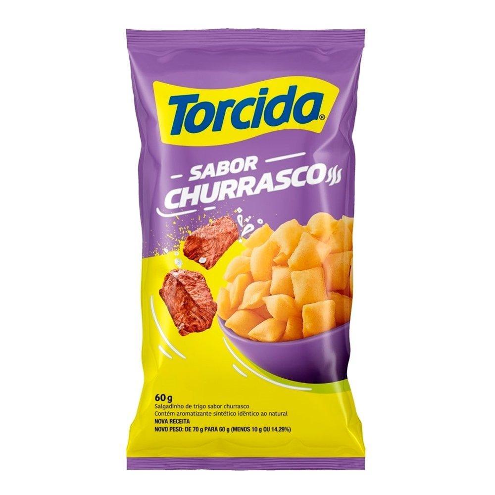 Salgadinho Torcida Churrasco 60g - Embalagem com 24 Unidades