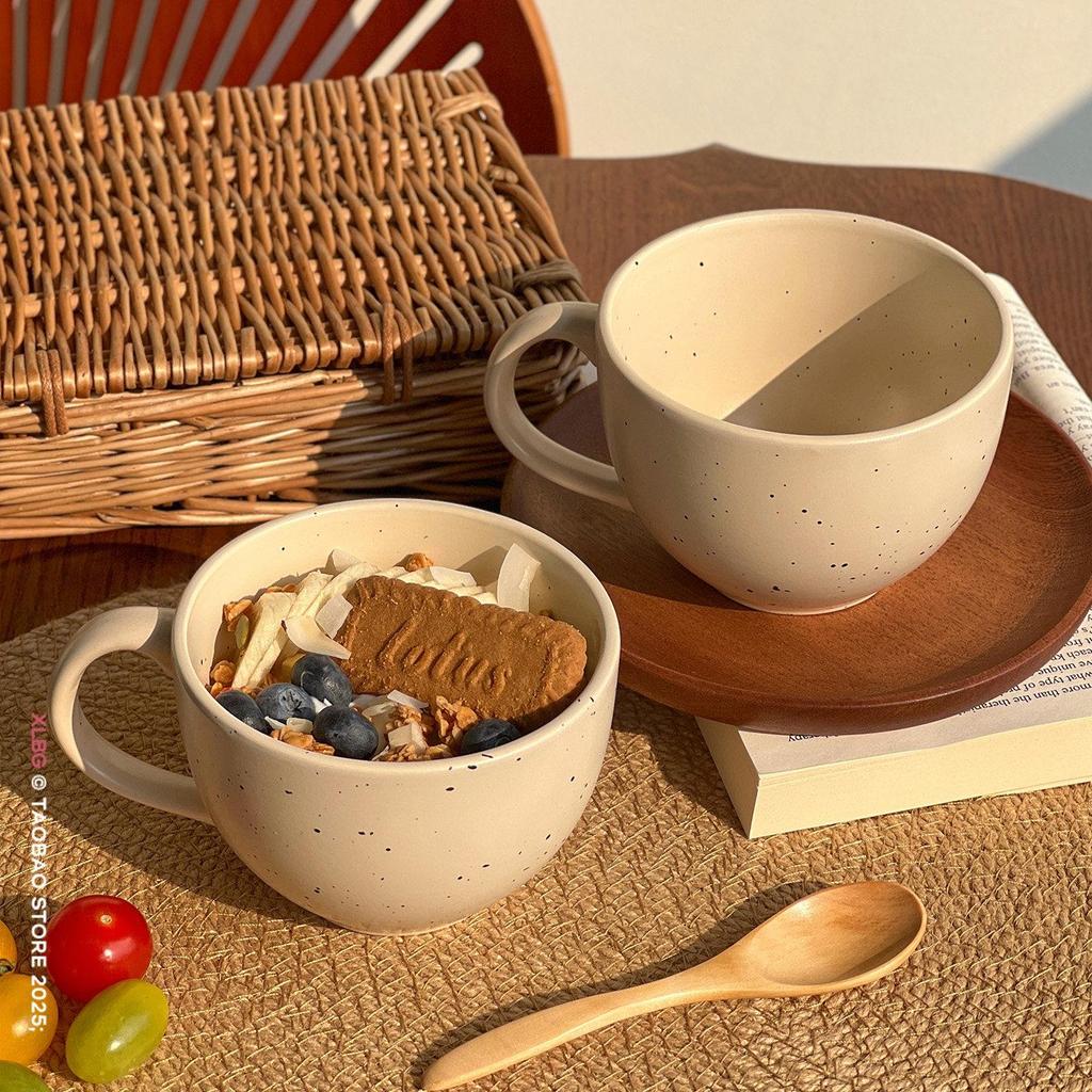 Copo de café da manhã de alto valor, resistente a altas temperaturas, estilo nórdico, tinta respingo, copo de café da ma