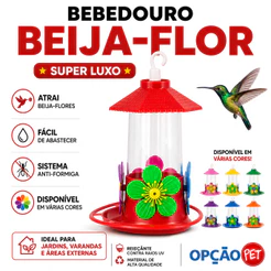 Bebedouro Beija-flor Super Luxo c/poleiro Opção Pet