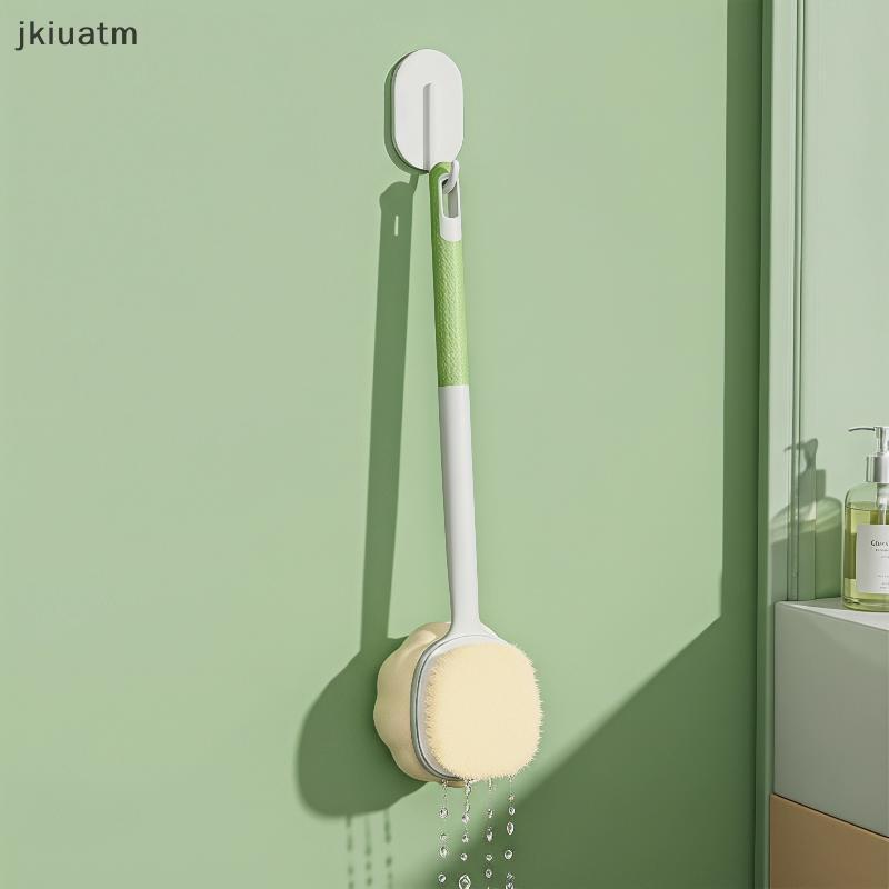 [jkiuatm] Escova De Banho Dupla Face , Ecológica , Longa , Antiderrapante , Macia , Cabeça De Malha Esfoliante Para Limp
