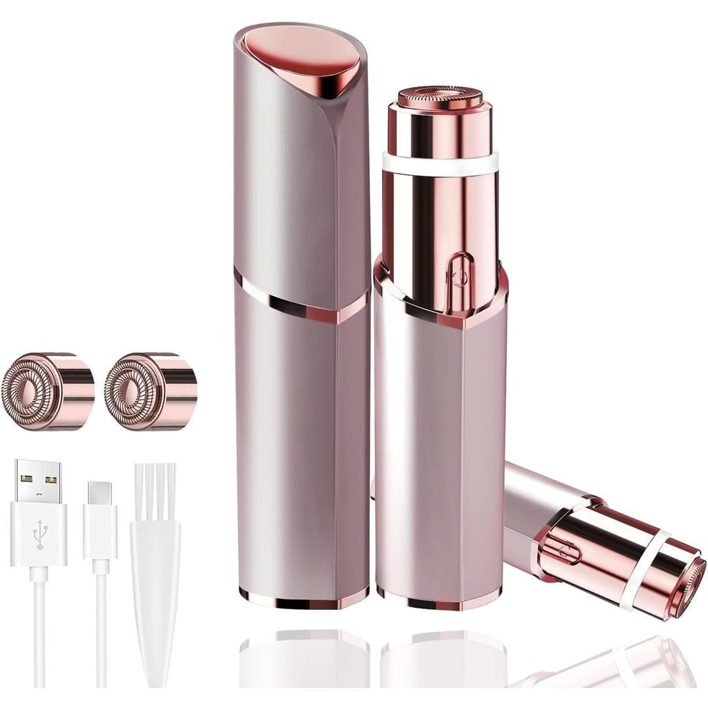 Removedor de pelos faciais para mulheres, recarregável por USB, aparador de pelos indolor, portátil, epilador elétrico i