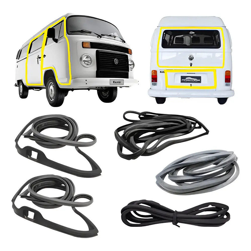 Jogo Borrachas Completo Das Portas Kombi Carat 2004 2005