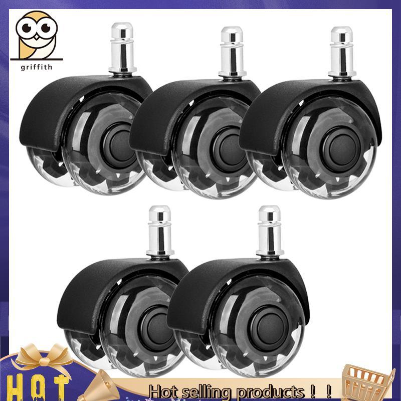 Conjunto De Substituição De Roda De Cadeira De Escritório , 5 Peças-Rodas De Rodízio Resistentes De 2 Polegadas , Rodízi