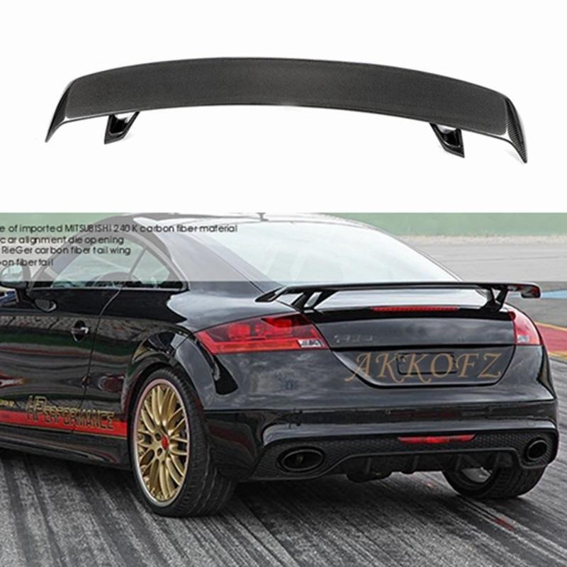 Para Audi TT TTS A3 S3 A4 A5 A6 S6 A7 A8 R8 Estilo Do Carro Universal Spoiler De Fibra Carbono Real Traseiro Tronco Guar