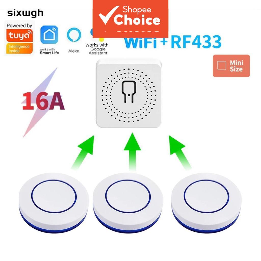 Para Tuya WiFi Interruptor Inteligente Sem Fio Suporte De Controle Remoto Smart Life APP Funciona Com Voz Alexa Google C