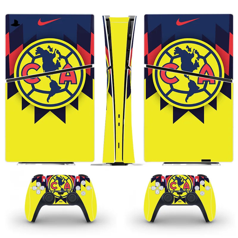 Adesivo de Vinil para PS5 Slim do Clube de Futebol América do México, para Console e 2 Controles, Novo