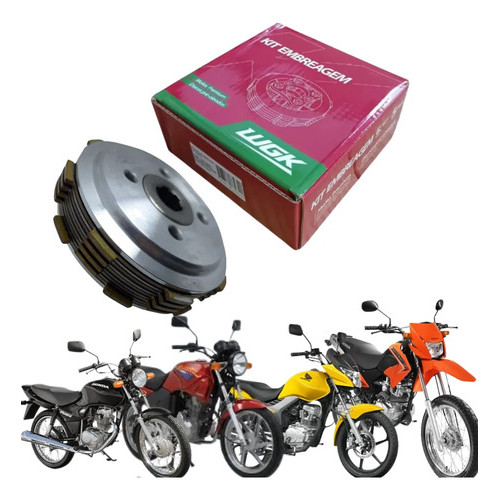 Kit Embreagem Cg 125 Nxr 125 Bros Cbx200 Strada Até 2008