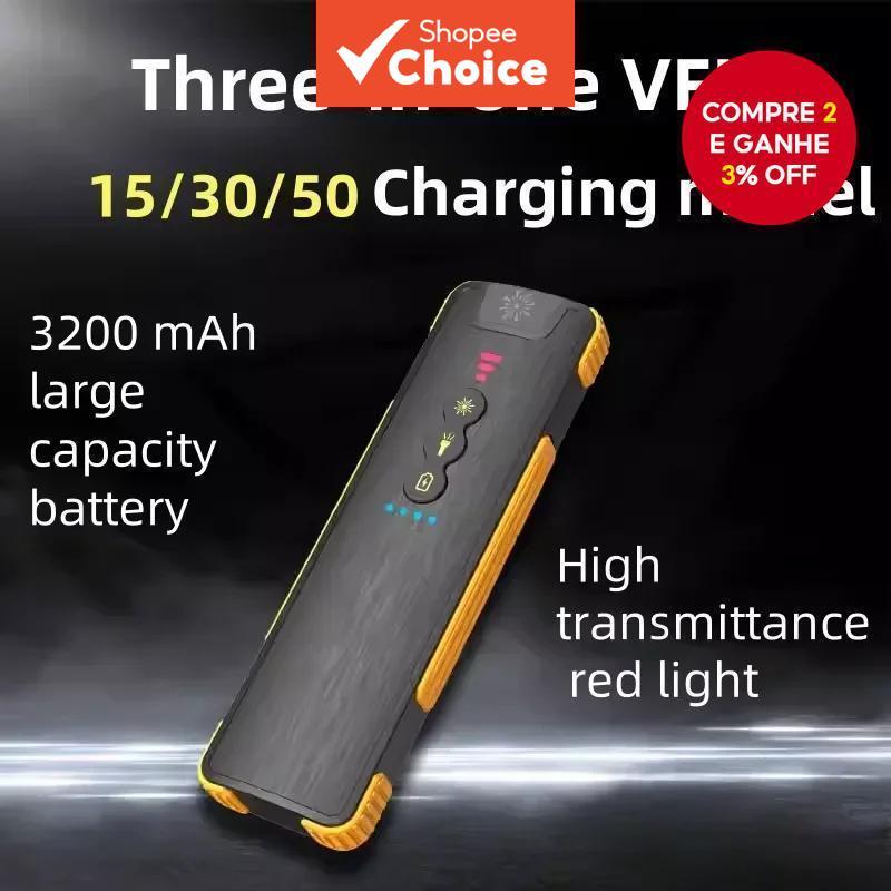 Localizador Visual de Falhas em Fibra Óptica 3 em 1 15/30/50mw Recarregável Bateria 3200mAh Caneta Laser VFL Banco de