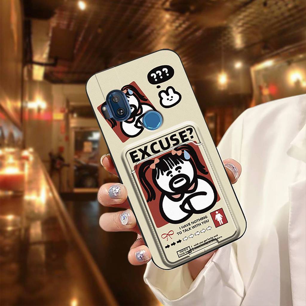 Capa Anti-Queda Para Telefone MOTO ONE Hyper Cartoon Bolsa Cartão Resistente À Sujeira Traseira Manga Envoltório Complet