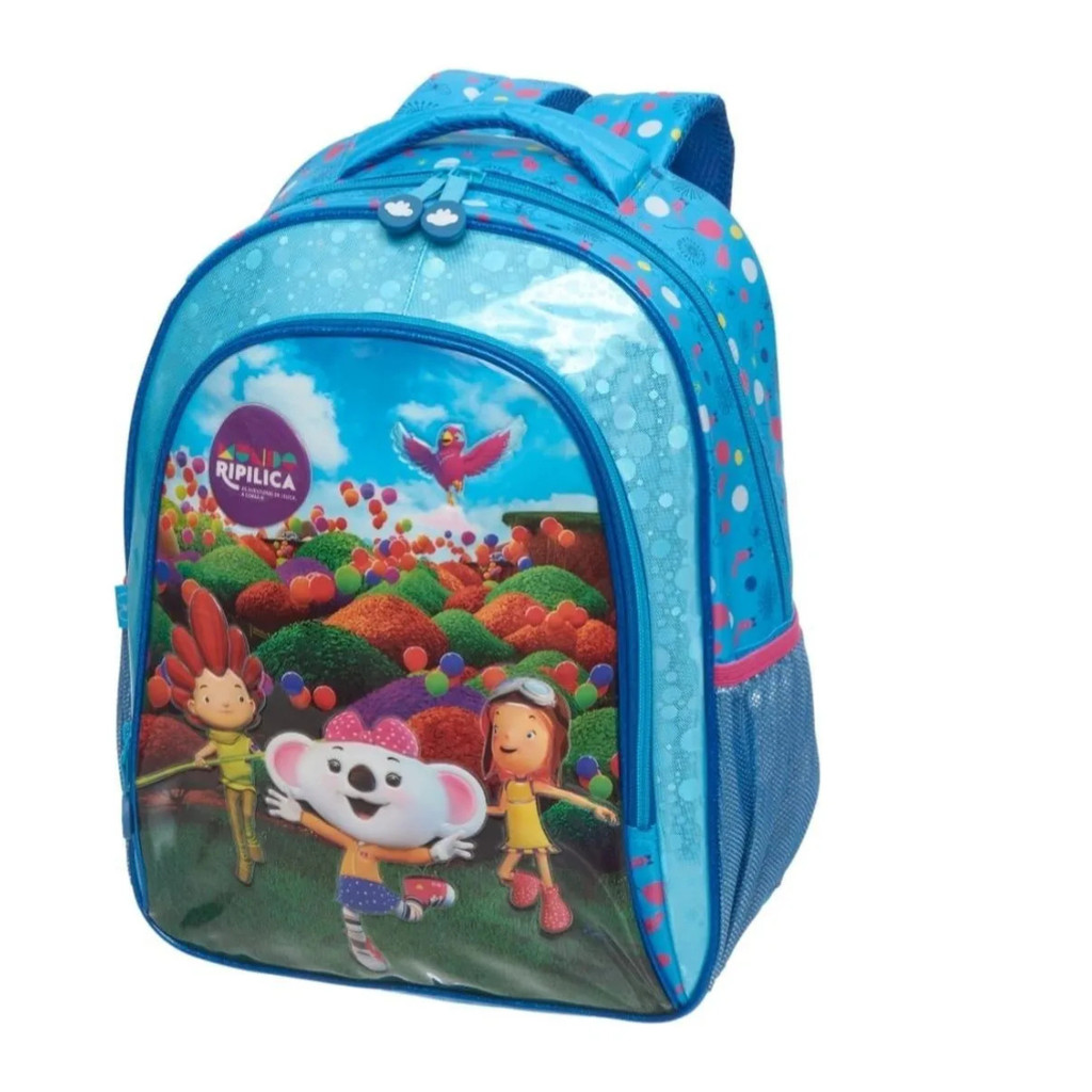 Mochila Lilica Mundo Ripilica Céu Azul Costas