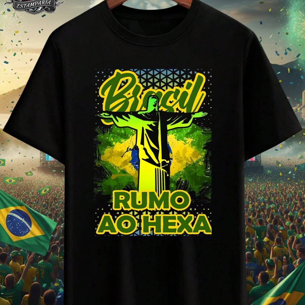 Camiseta Copa do Mundo Futebol Brasil Camisa Blusa Unissex Masculino Feminino100% Algodão Envio Imediato Varias Cores!!