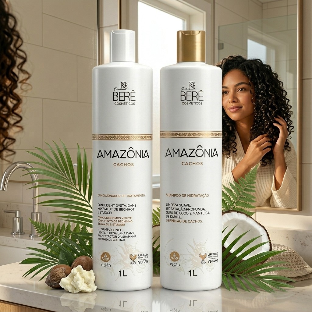 Kit Shampoo e Condicionador Hidratação Profunda Limpeza Suave Maciez Brilho Intenso Cabelos Leves e Alinhados