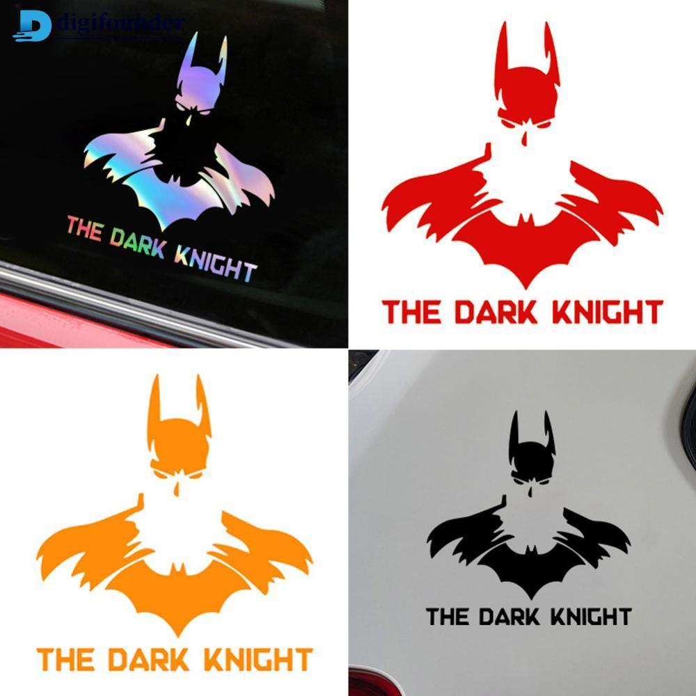 DIGIFOUNDER 1Pc Cabeça Dianteira Da Motocicleta Batman Janela Adesivo Estilo Corpo Adesivos Reflexivos Morcego Decalque