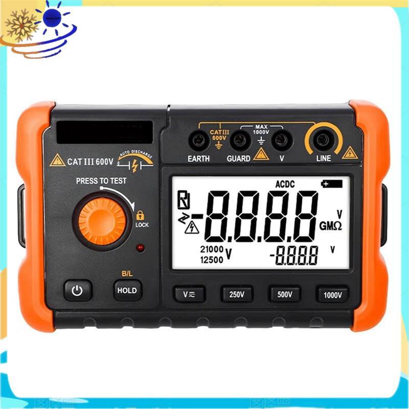 [Le's Shop] Medidor De Resistência De Insluição Digital Ohm Tester Megometro Terra Alta Tensão Megôhmetro Ferramenta
