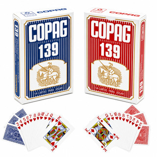 2 Baralhos Copag 139 Azul & Vermelho Generico Naipe Pequeno 54 Cartas Alta Qualidade
