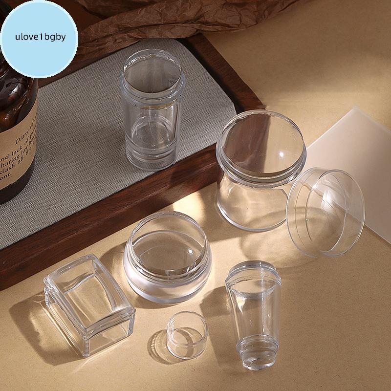 UloveBB Kit De Carimbo De Arte De Unha Transparente De Silicone Para Designs Fáceis DIY Ferramentas Placa Reutilizável C