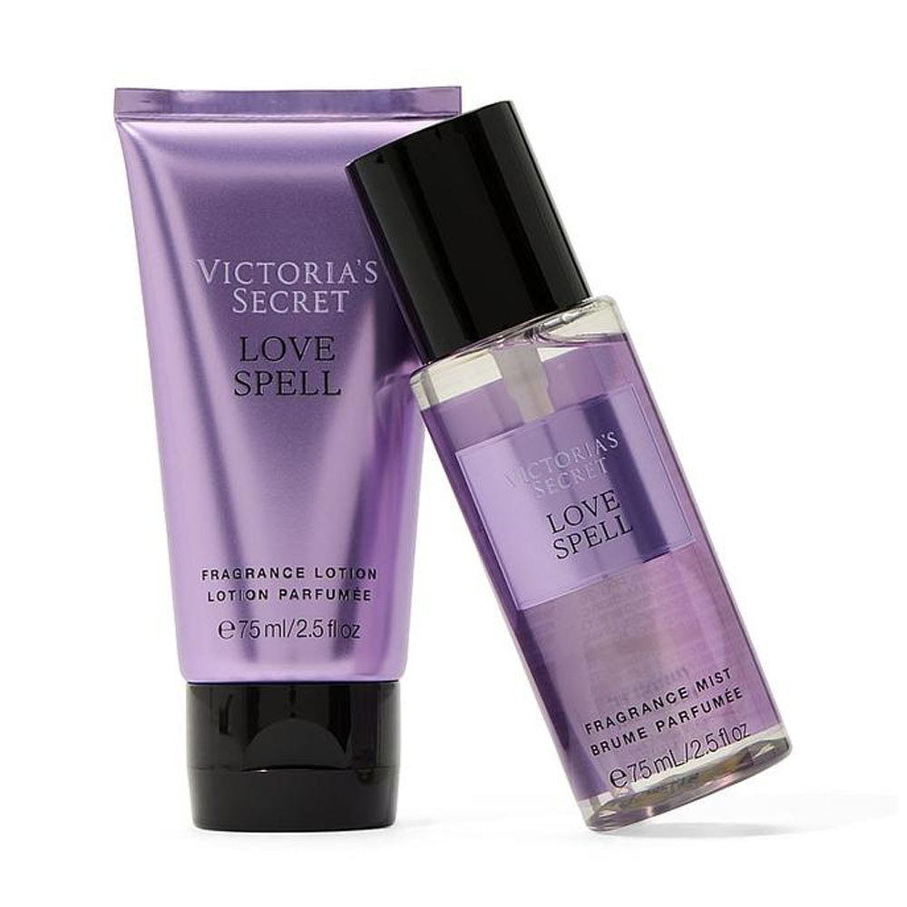 Kit Victoria's Secret Love Spell Body Splash 75ml + Hidratante 75ml