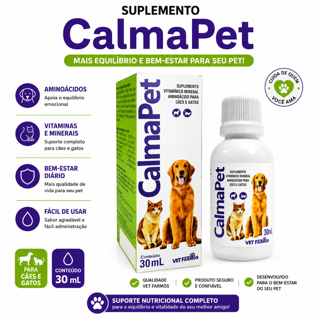 Calmapet Natural Para Cães e Gatos