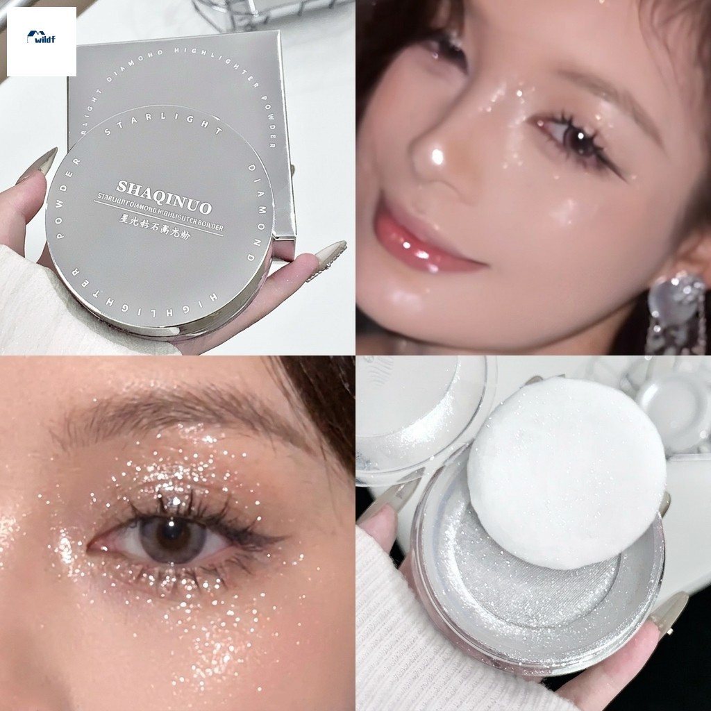 Highlighter Powder 15g Paleta De Maquiagem De Contorno 3D Com Micron Shimmer Iluminador Facial Transparente De Longa Dur