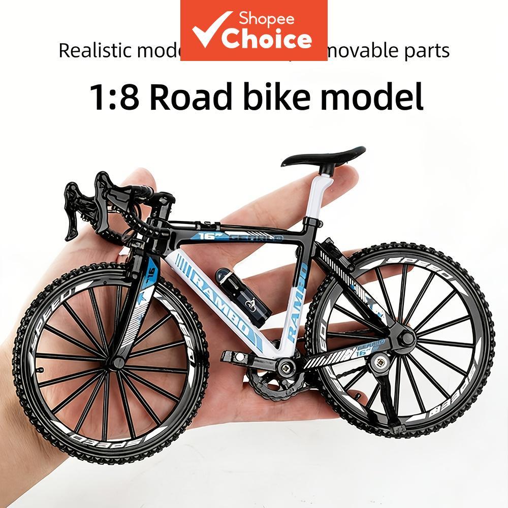 Modelo de Montagem de Mini Bicicleta | Kit DIY de Bicicleta de Plástico para Estrada e Montanha, Brinquedo de Decoração