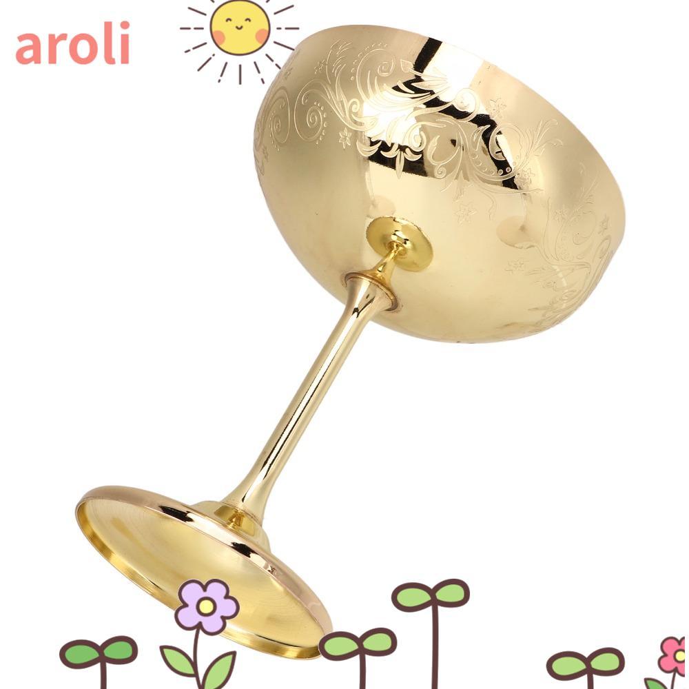Cálice De Aço Inoxidável AROLI , Copo De Martini Com Design De Espiga De Flor Vinho Gravado