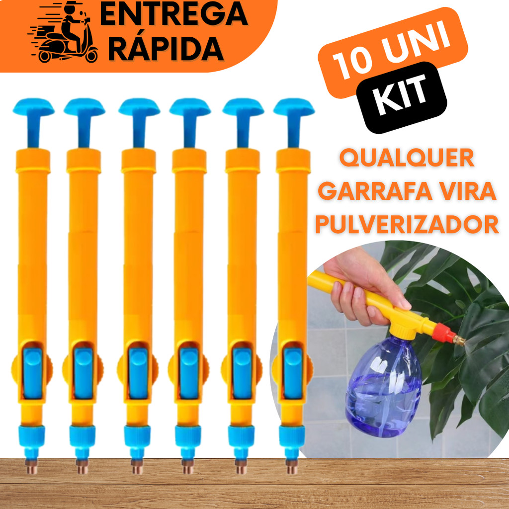BORRIFADOR DE GARRAFA PET BICO SPRAY MANUAL PRATICO PULVERIZADOR PLANTA HORTA SPLAY CARRO RODA