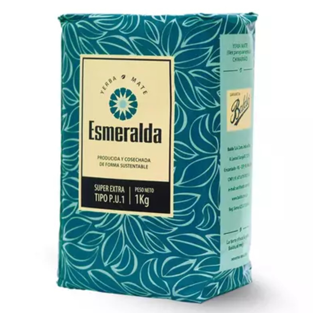 Erva Mate Esmeralda Baldo 1kg Yerba Mate Uruguaia Chimarrão Tereré Natural