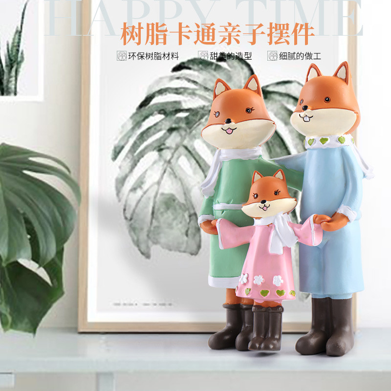 Decorações criativas de desenhos animados, casa de três alces, decoração para casa, escritório, pequenas decorações, sal