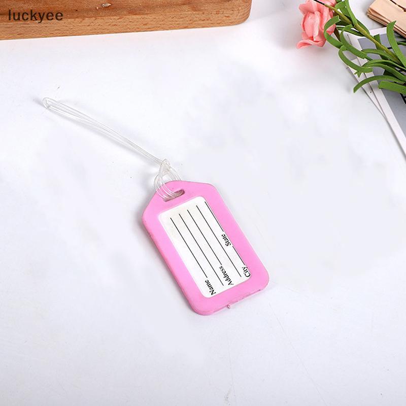 luckyeo 50 Pçs Etiquetas De Viagem Saco Plástico Loops Transparente Bagagem ID Etiqueta Cinta Titular Cordão Portátil Ac