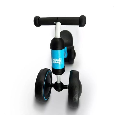 Bicicleta Infantil Bike Sem Pedal 4 Rodas Azul Desenvolvimento Equilibrio Aprendizado Seguro Diversao
