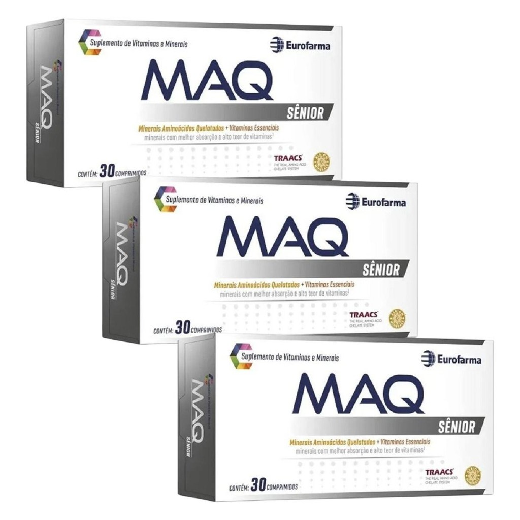 Kit MAQ Sênior Com 3 Caixas De 30 Comprimidos Cada