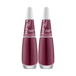 Kit 2 Esmalte Impala A Cor Da Moda Unha Elegante Cremoso
