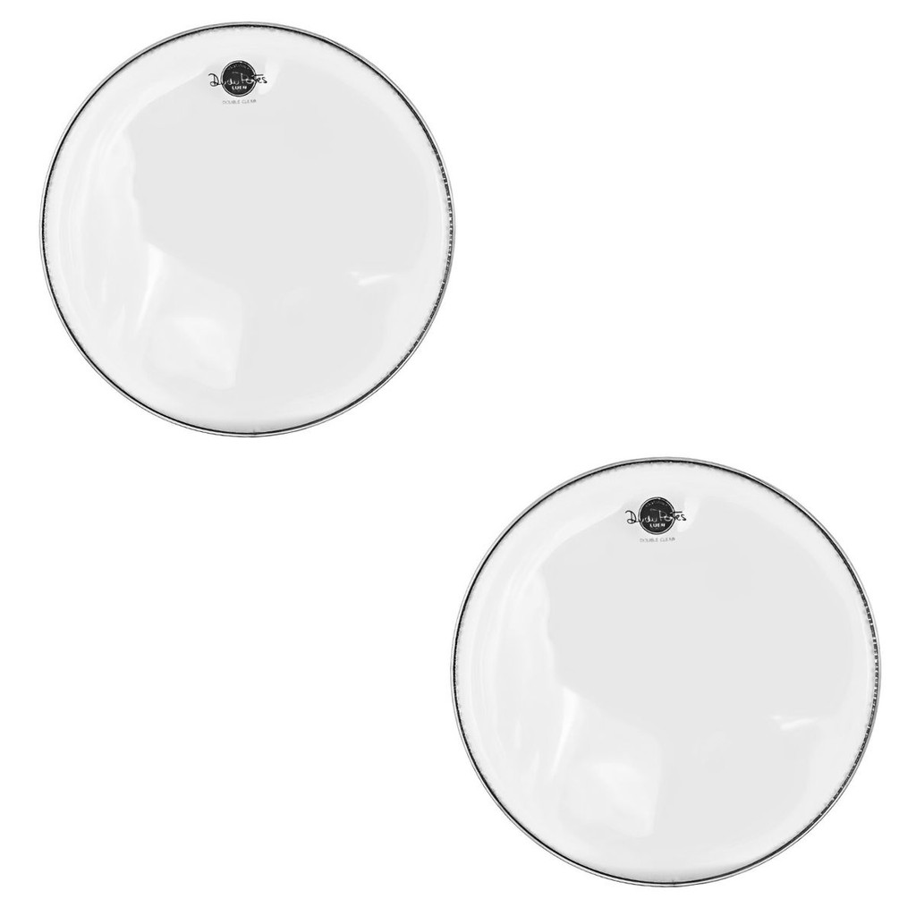 Kit 2 Pele Bateria Bumbo 22” Duplo Filme Luen Dudu Portes Double Clear PL11027N