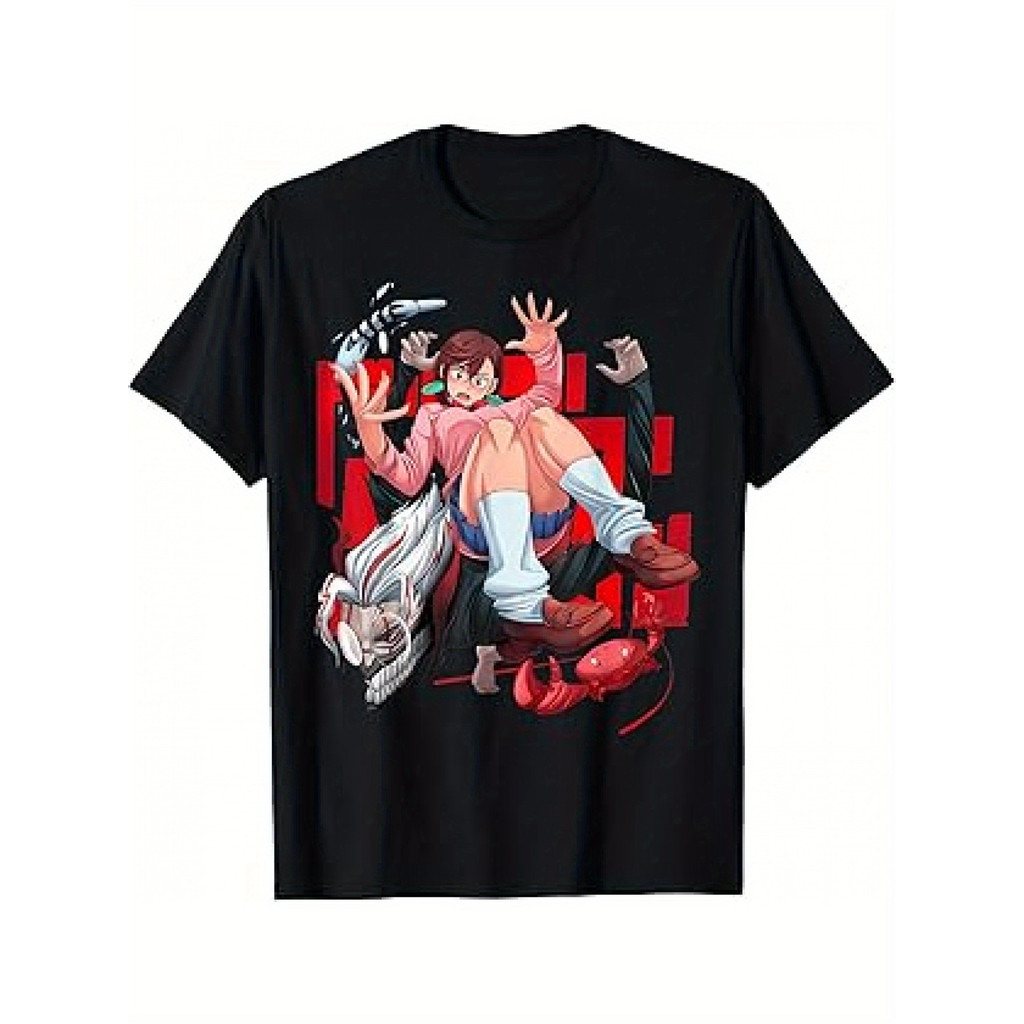 Camiseta Unissex Premium Plus size Anime Personagens Vibrantes Básica Oversized 100% Algodão Confecção Própria