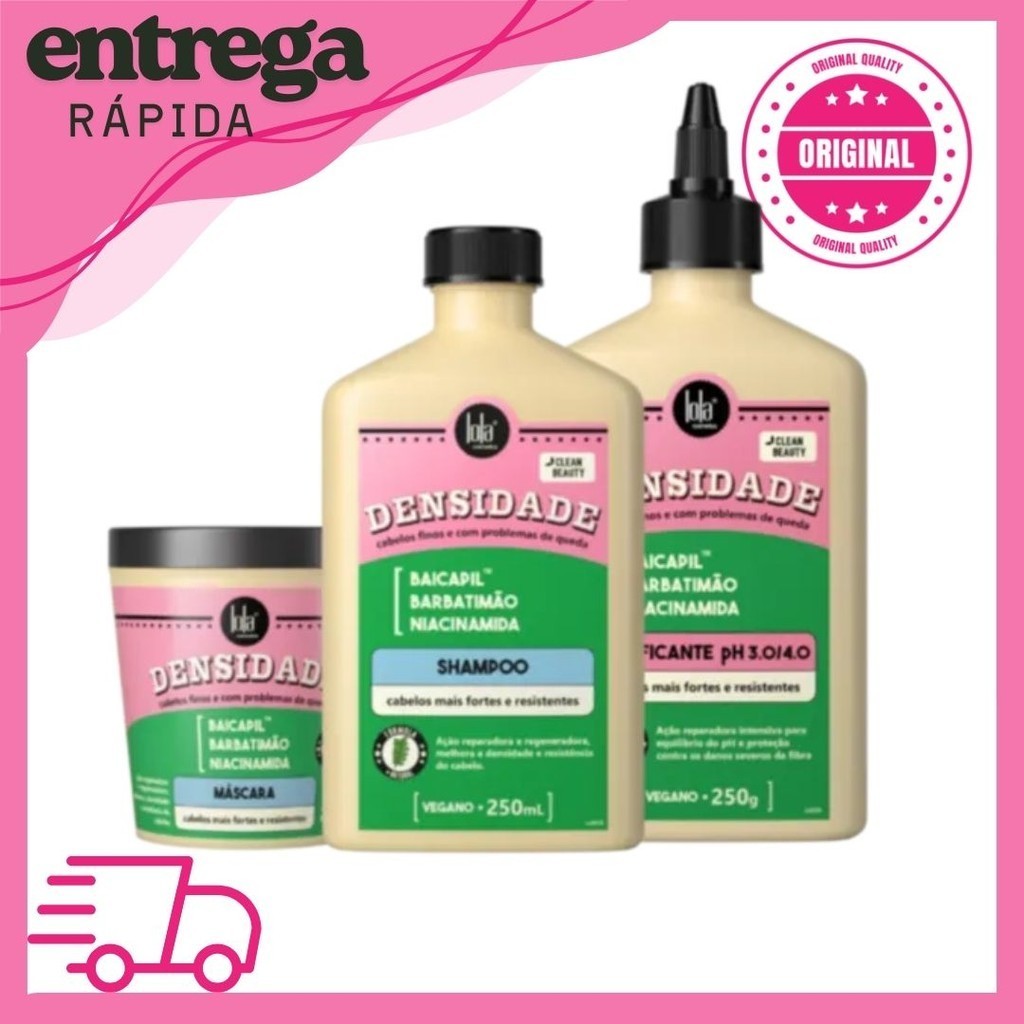 Kit Densidade Shampoo, Máscara e Acidificante -  Lola Cosmetics