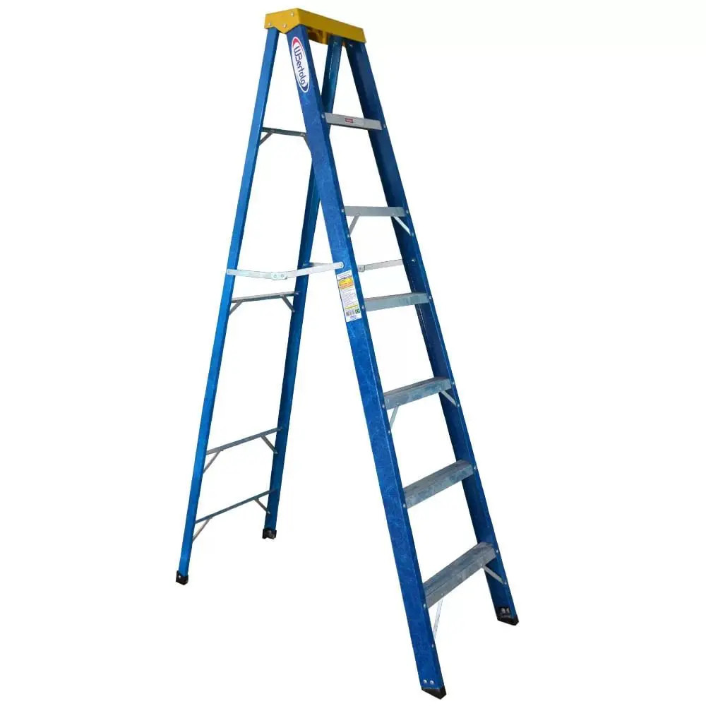 Escada de Fibra Alumínio Tesoura Simples Premium 2,10m 7 Degraus 120kg W.Bertolo em Oferta na Shopee