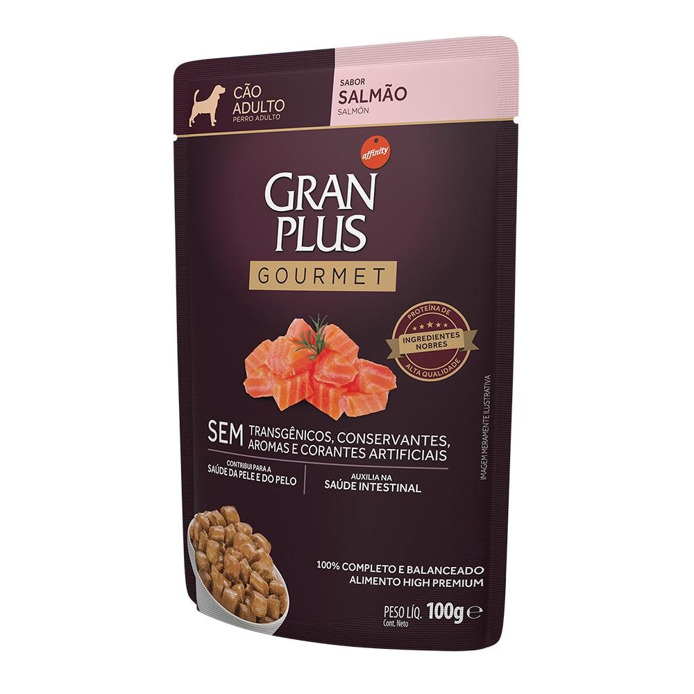 Sachê Granplus Gourmet Para Cães Adultos Salmão 100g em Oferta na Shopee