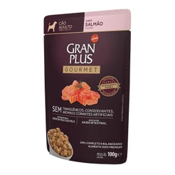 Ração Úmida Sachê Granplus Gourmet Salmão Para Cães Adultos