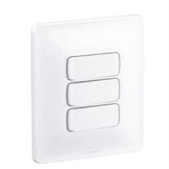 Interruptor Pial Zeffia 3 Tecla Simples 10A 250V Com Placa Branca