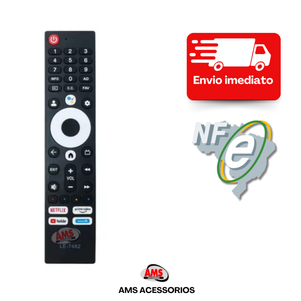Controle Remoto Compatível Tv Philco Ptv65g3bgtssbl PTV50G2SGTSSBL Tv Smart 4k S/ Voz