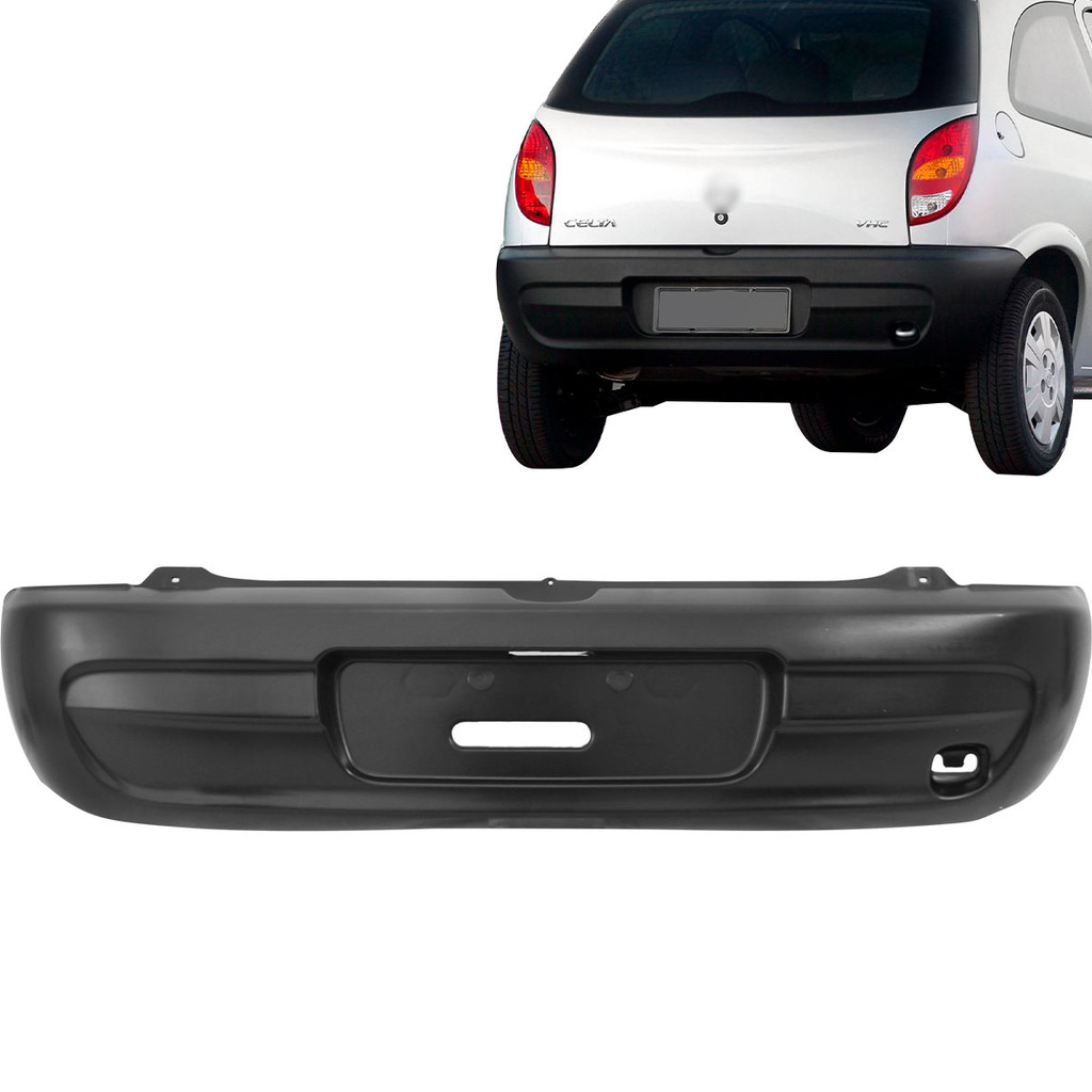 Parachoque Traseiro Celta 2003 2004 2005 2006 Preto em Oferta na Shopee