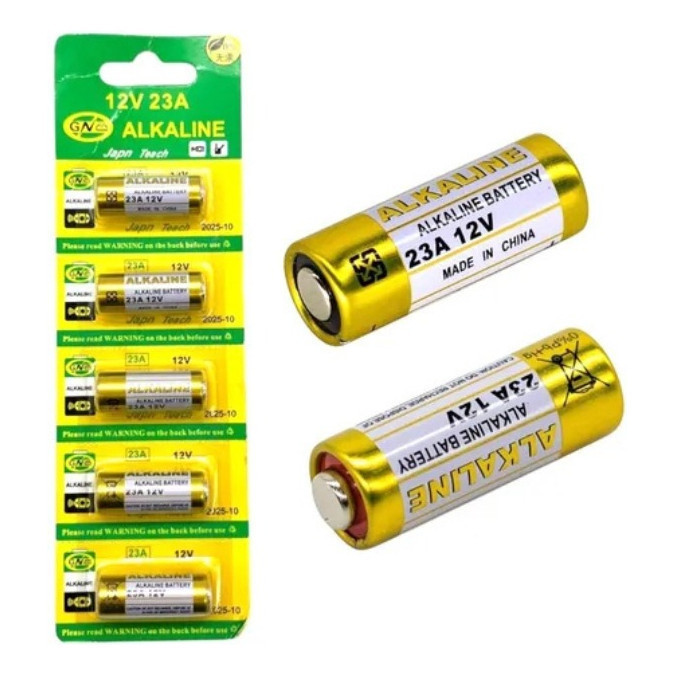 Bateria Pilha 23a 12v Cartela 5 Peças Alcalina Alarme Portão em Oferta na Shopee
