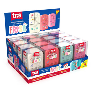 Apontador Duplo com Depósito + Borracha Frost Tris em Oferta na Shopee