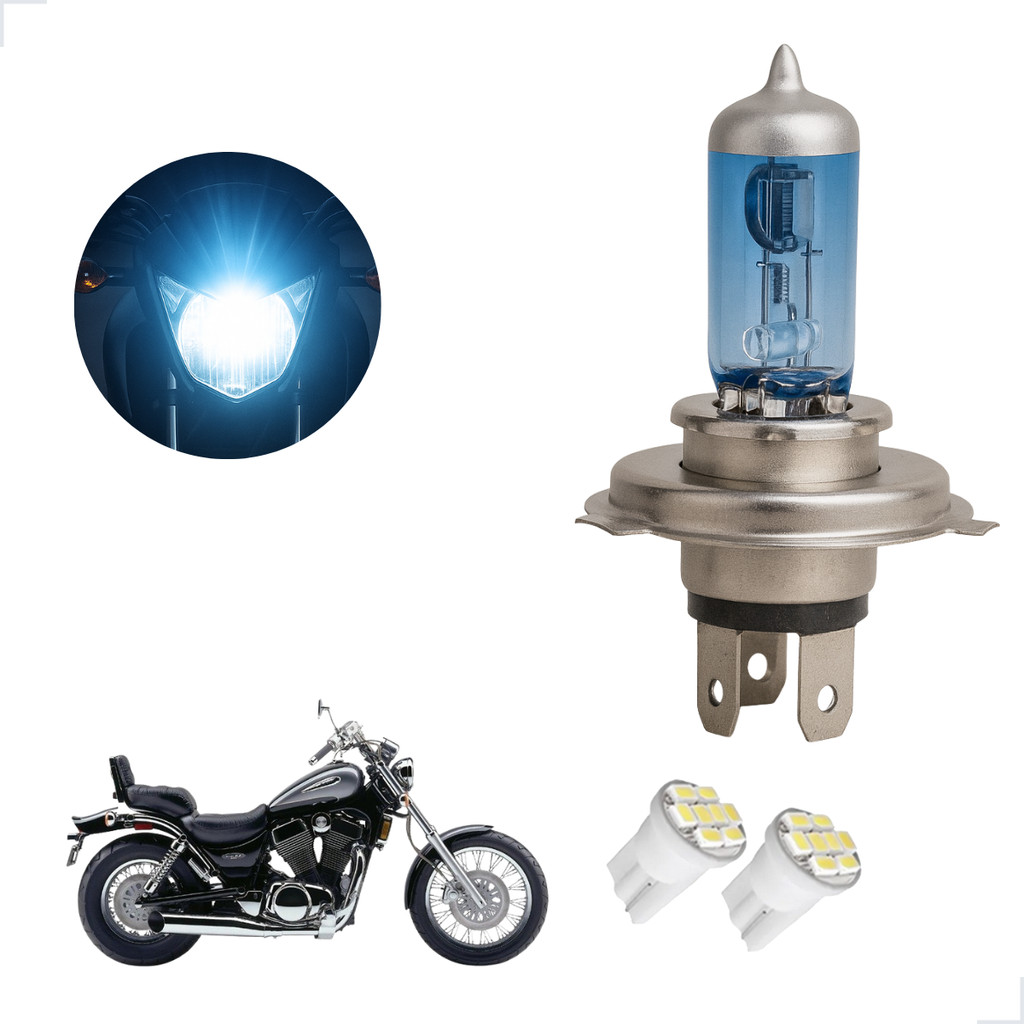 Lâmpada Super Branca H4 Moto SUZUKI INTRUDER VS 1400 GLP 1994 1995 1996 1997 1998 1999 2000 2001
