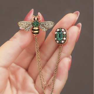 Broche Retrô Luxuoso Abelha com Franja | Design Exclusivo e Elegante | Presente de Luxo para Ela | Presente para Mãe em Oferta na Shopee