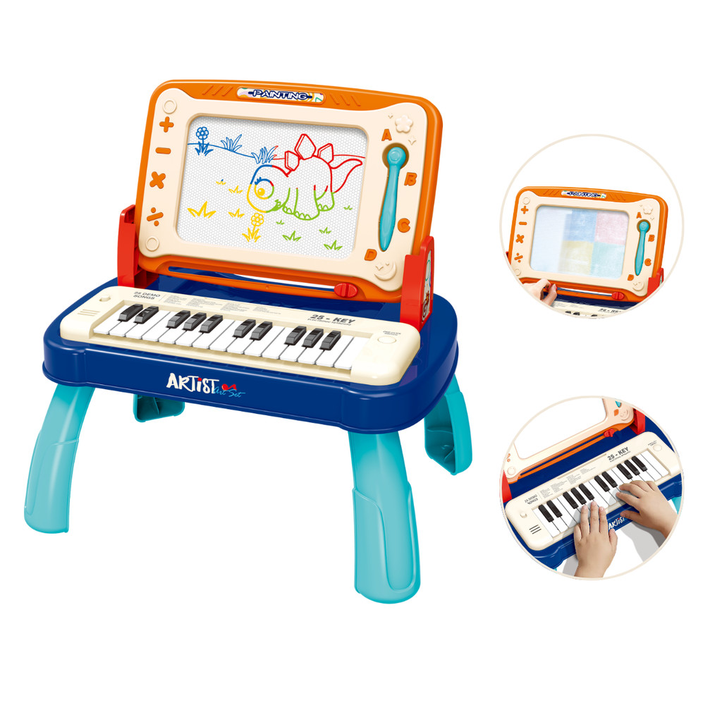 Detalhes do Lousa Mágica Infantil Divertida com Piano Musical  Maxi Toys