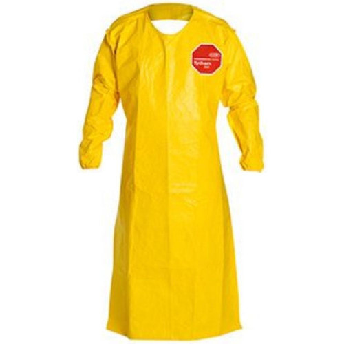 Avental Barbeiro Tychem Amarelo  Com Tiras  Dupont Ca43001