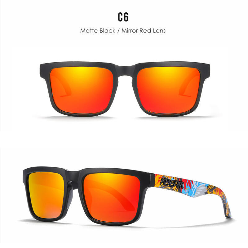 Óculos de Sol Polarizados Quadrados para Homens, para Esportes ao Ar Livre, Lazer, Pesca, Condução, Design Colorido e Br