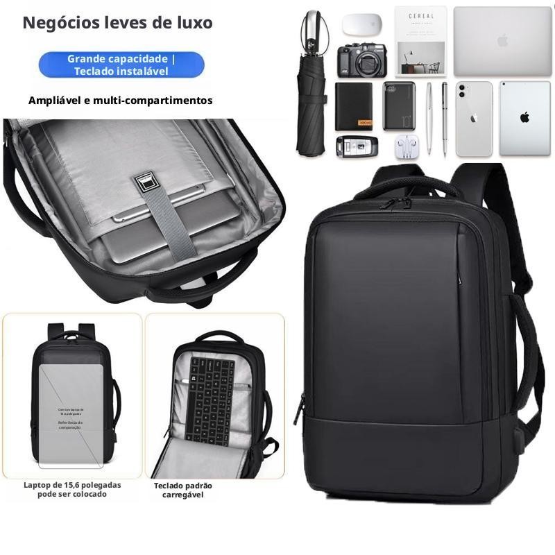 jiesipote mochila masculina reforçadaImpermeável Mochila de trabalho femininaGrande capacidade de — foto 5
