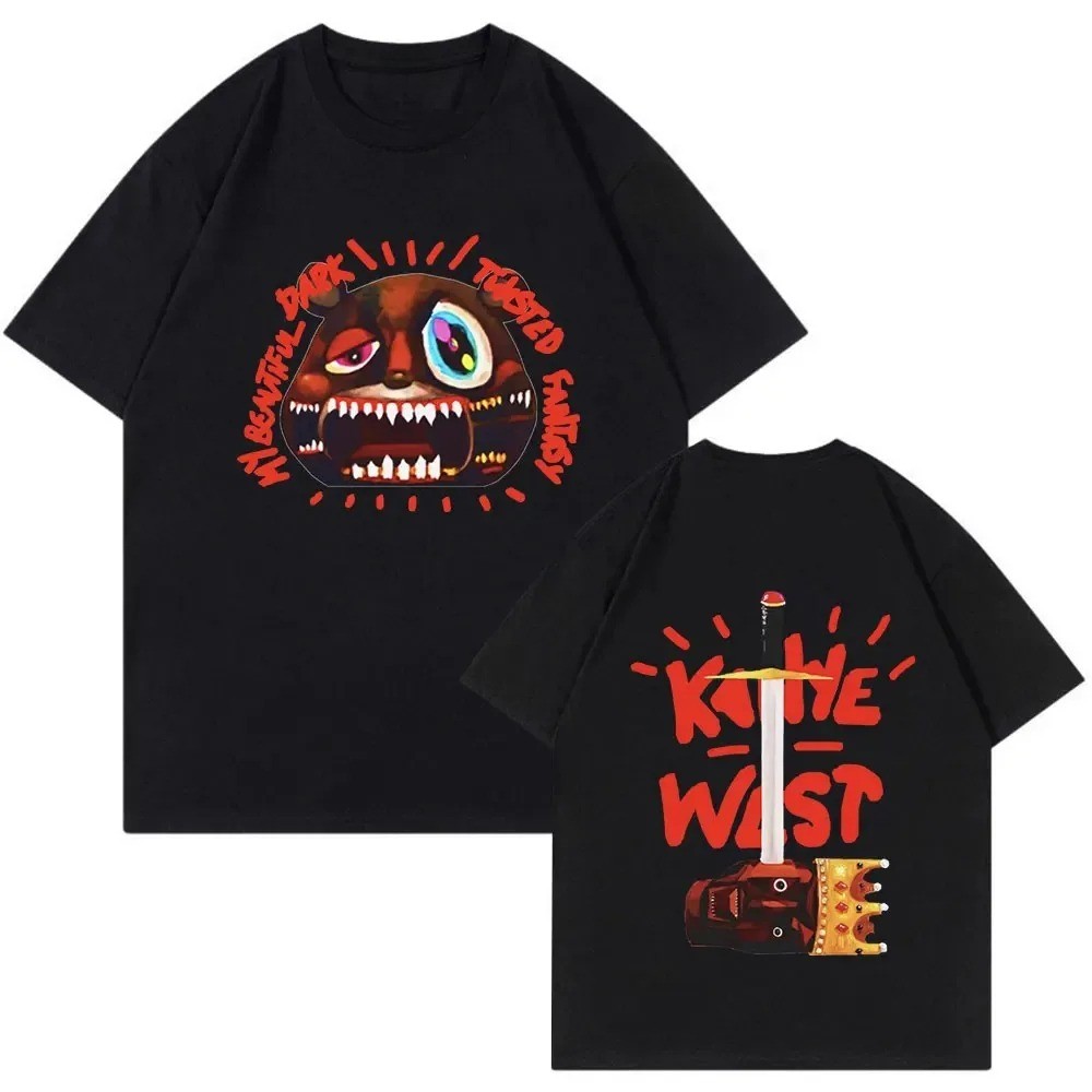 [Camiseta Premium em Algodão Puro]GXG Camiseta T-shirt Unissex Kayne West My Beautiful Dark I